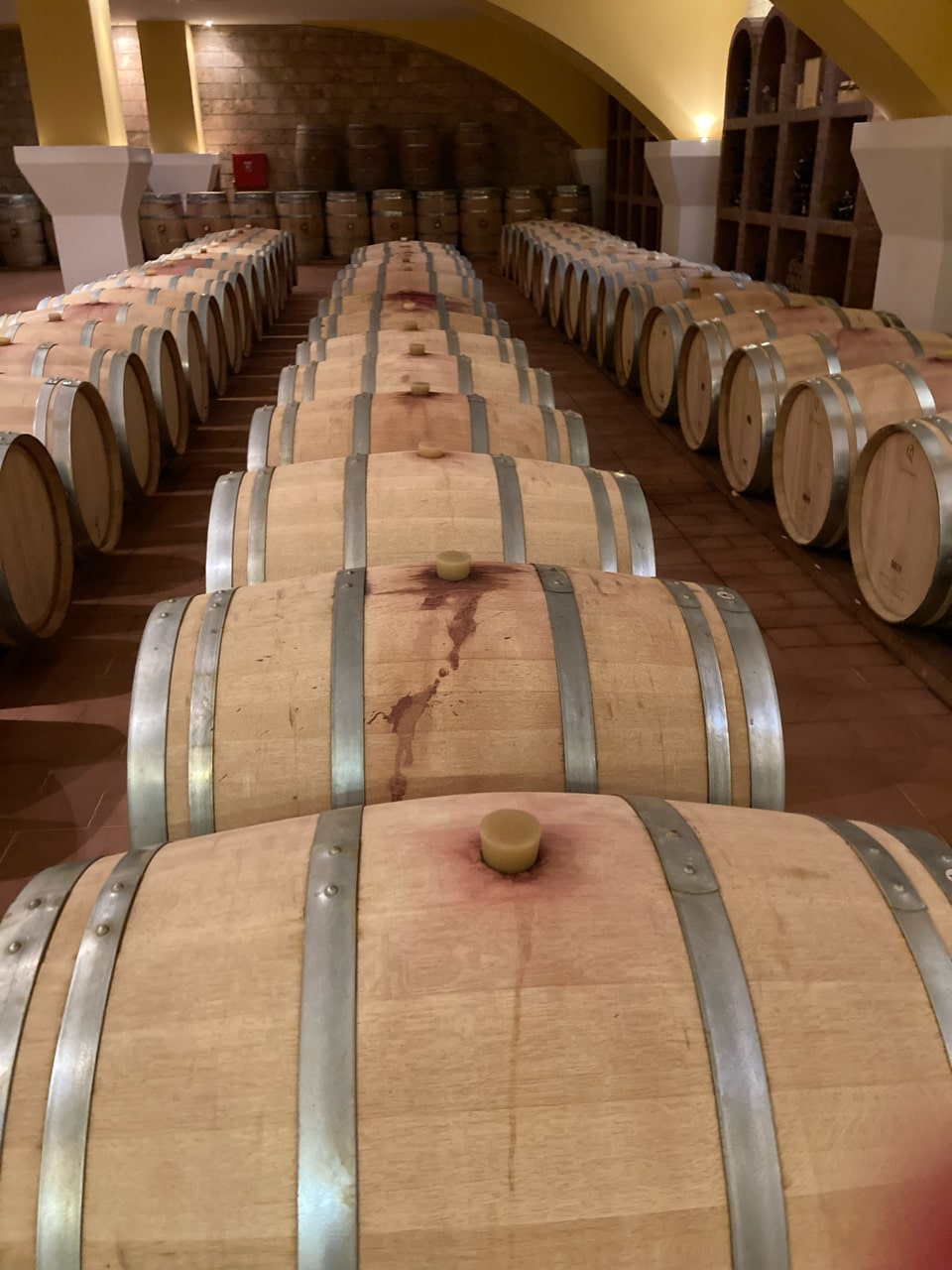 Beczki wina w Winery Ktima Akrani | Kos