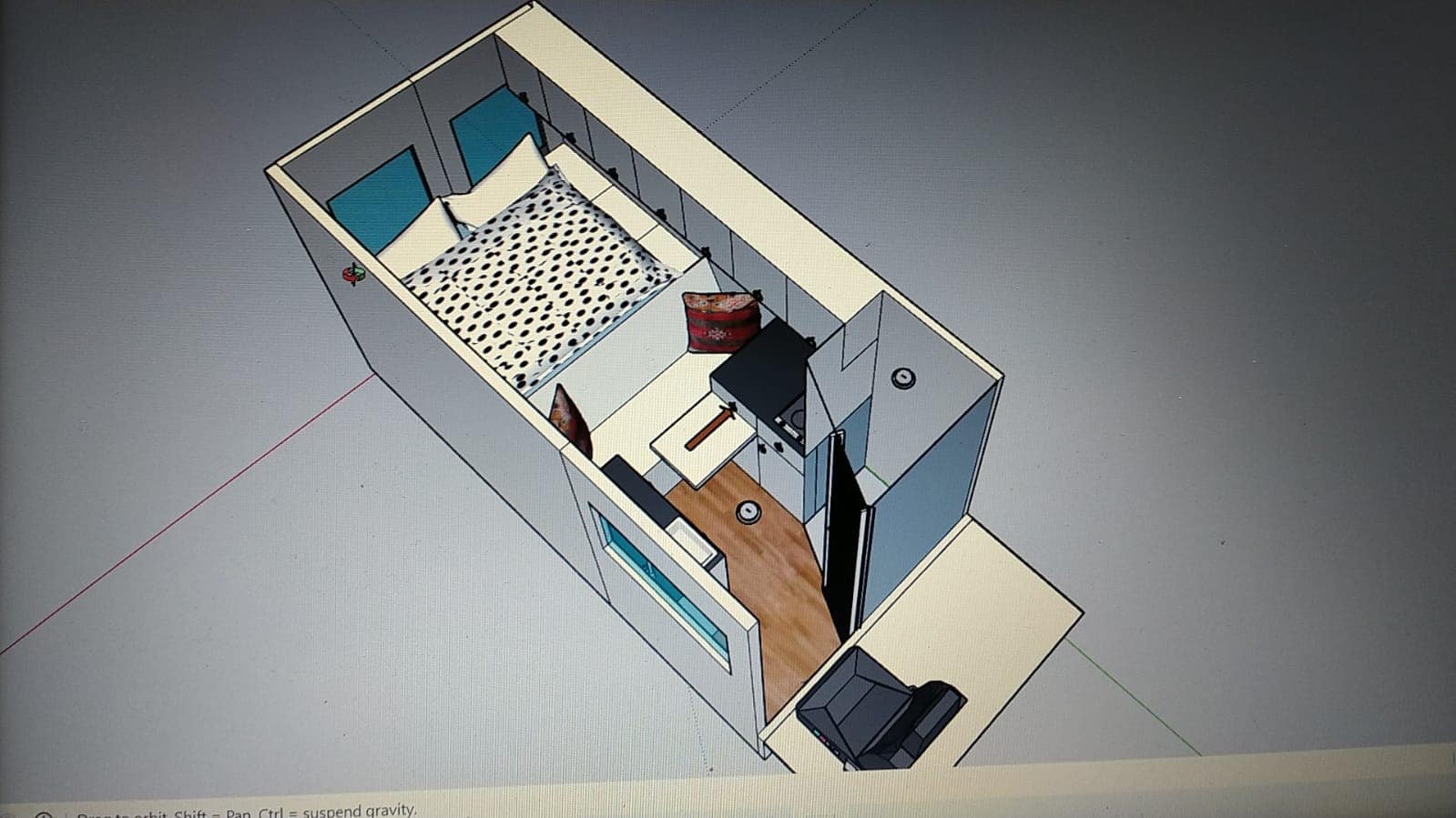 El modelo del autobús en Sketchup | construir una autocaravana