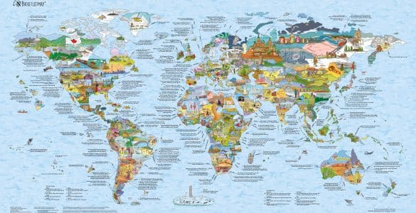 World map from the World Travelers Webshop