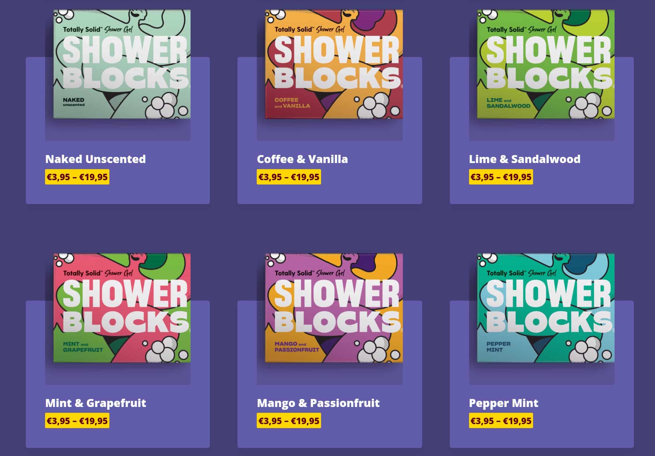 Showerblocks | Vaste douchegel blokken uit onze webshop