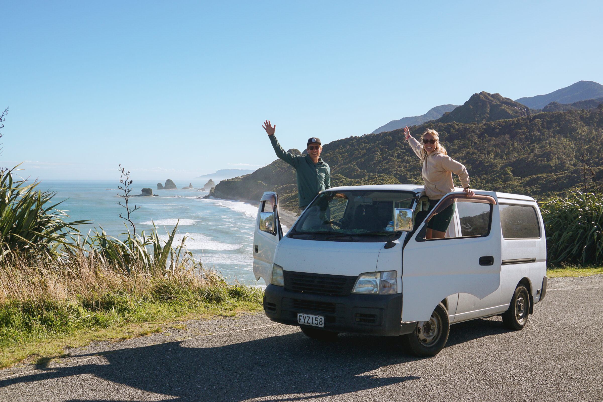 Madelon og kjæresten hennes kunne ikke vært lykkeligere etter dette eventyret | Gratis camping i New Zealand