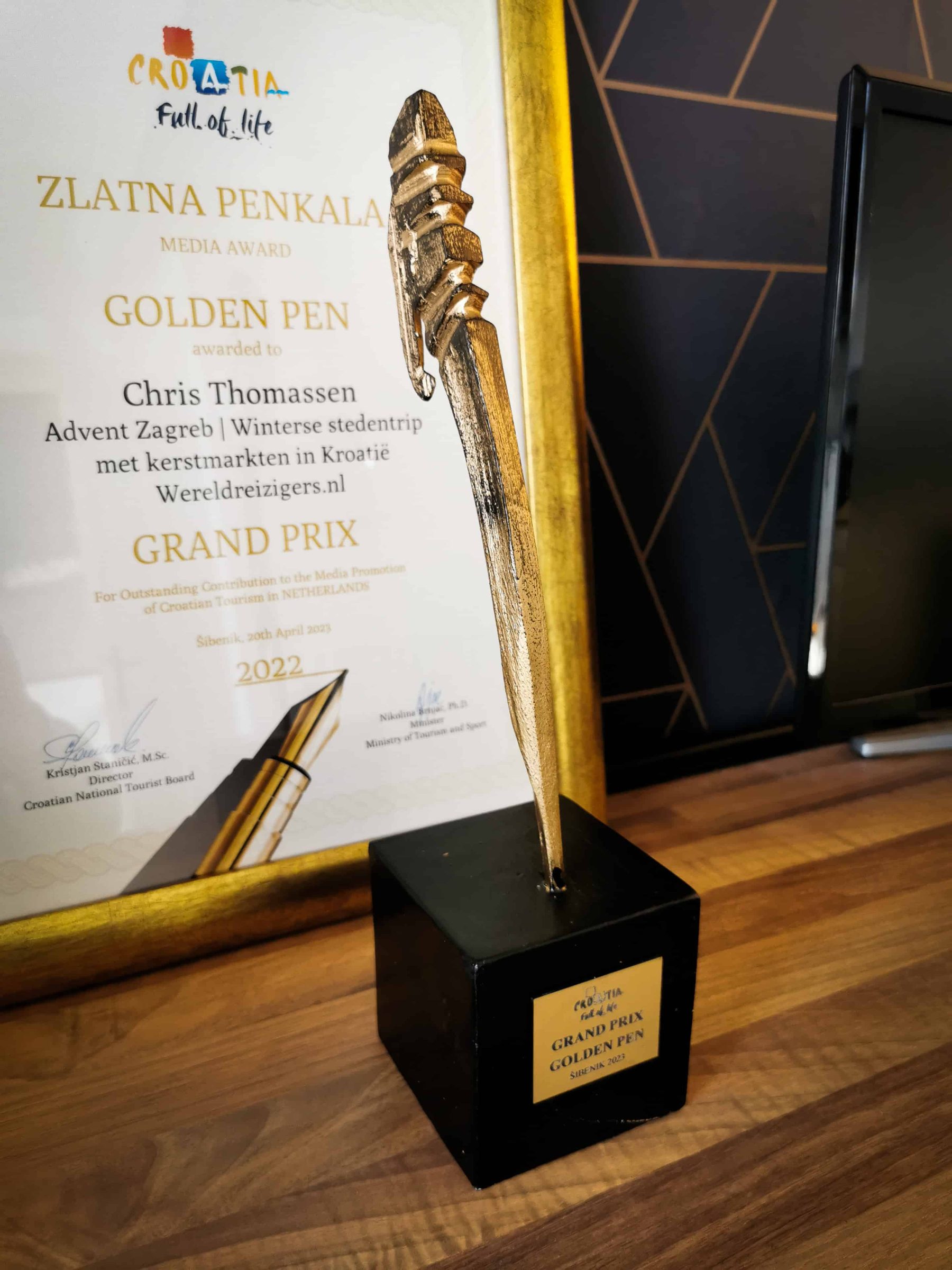 Golden Pen Awards Wereldreizigers.nl wins international press award
