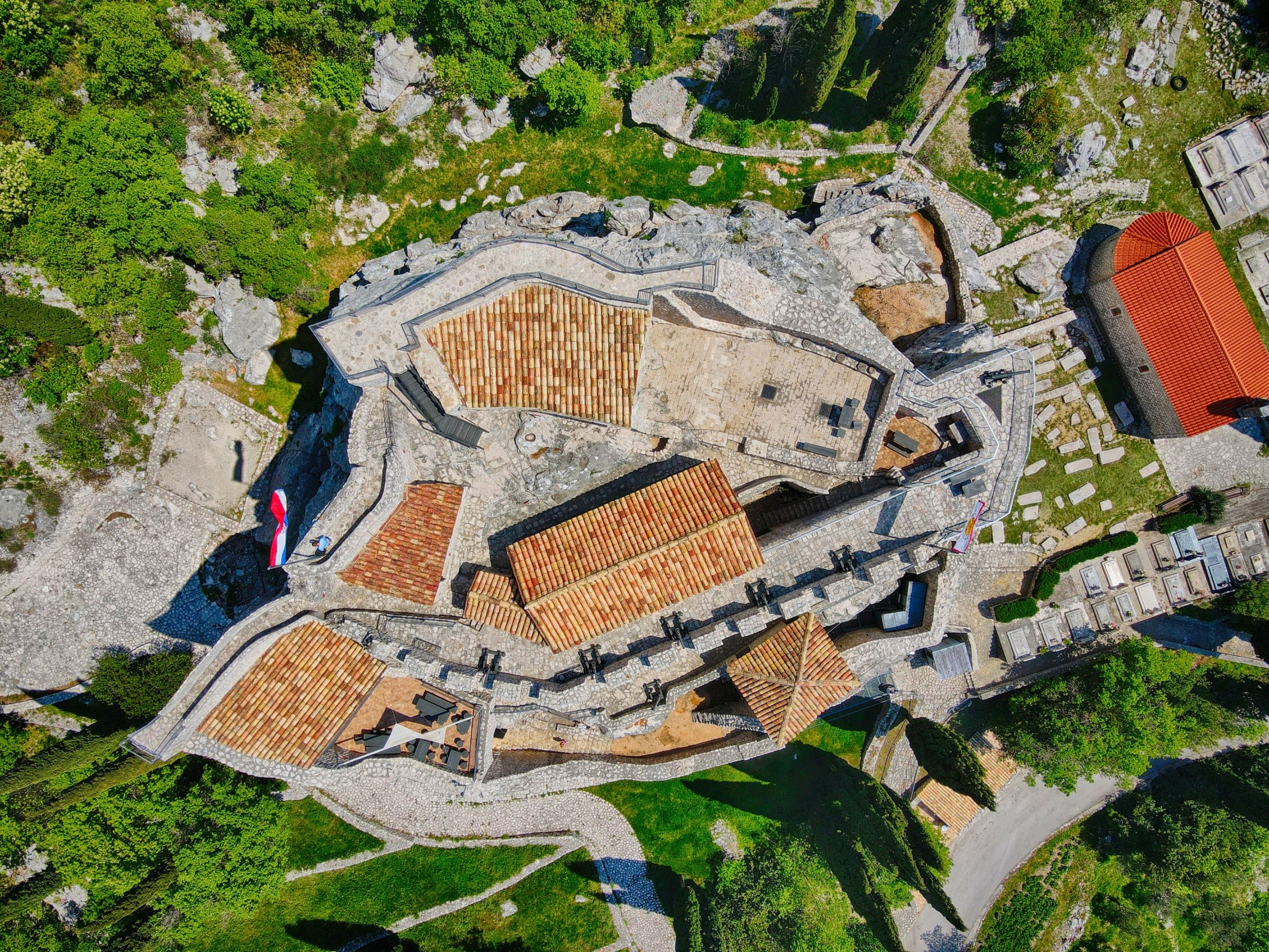 Sokol Grad - Falcon Castle från ovan