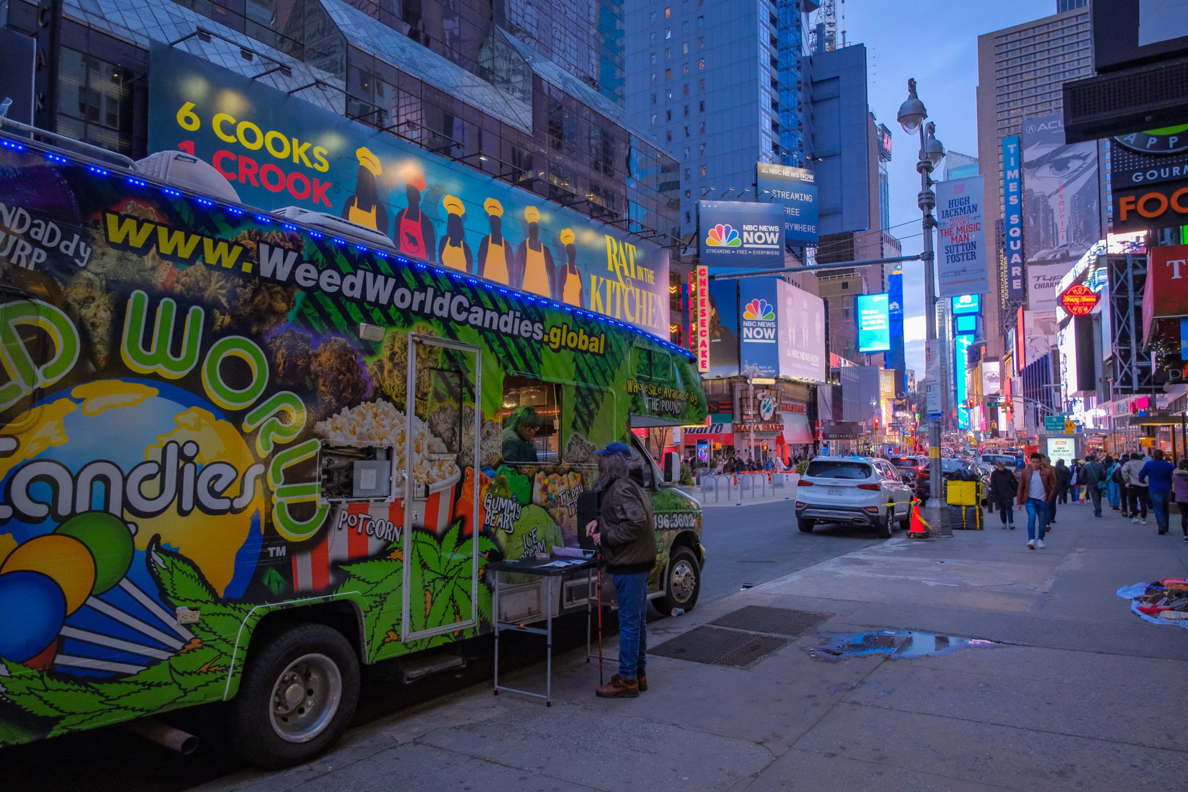 Weed-truck bij Times Square