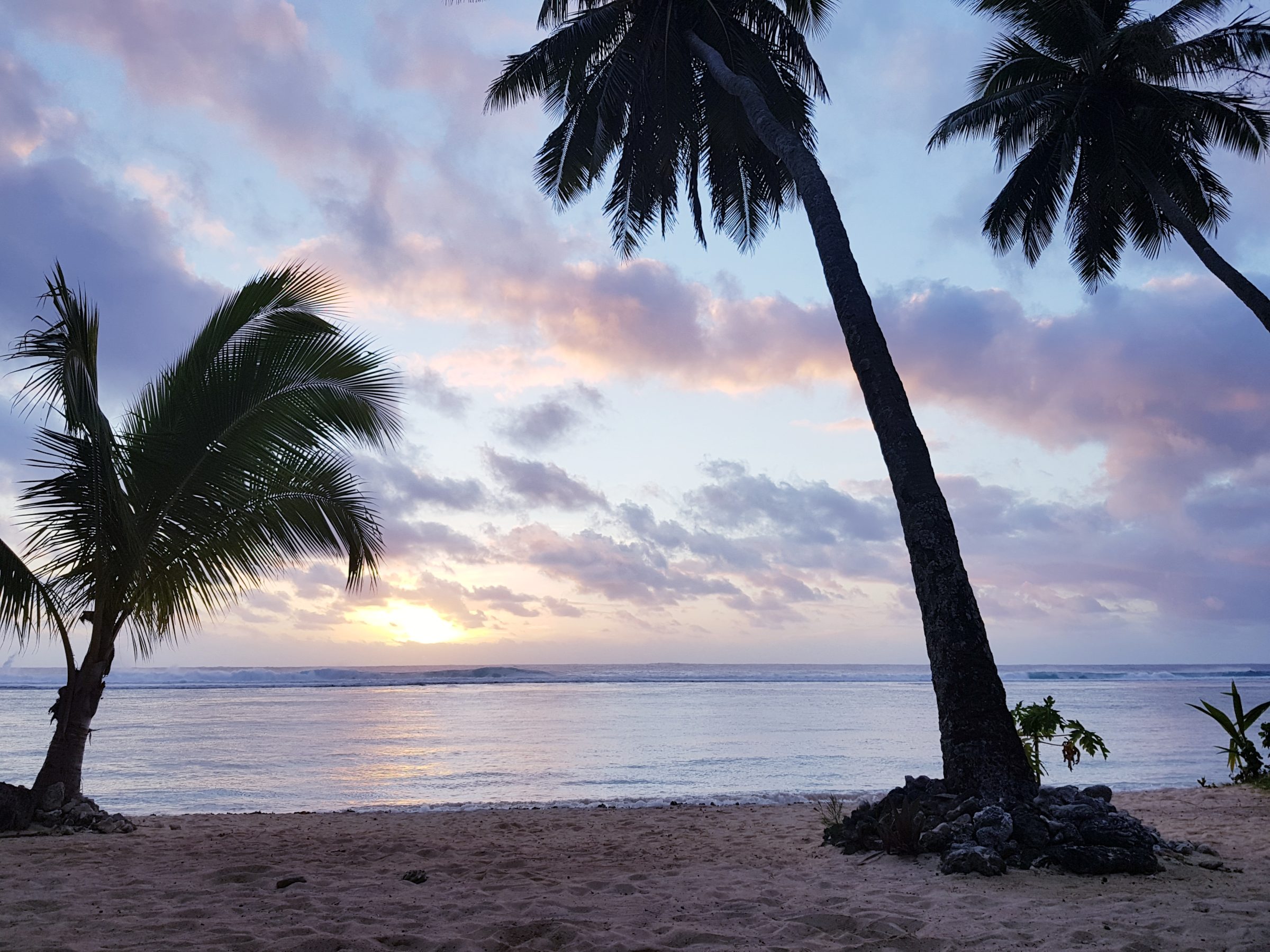 zonsondergang Cook islands