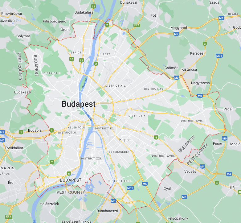 De stad op Google Maps | Stedentrip Boedapest