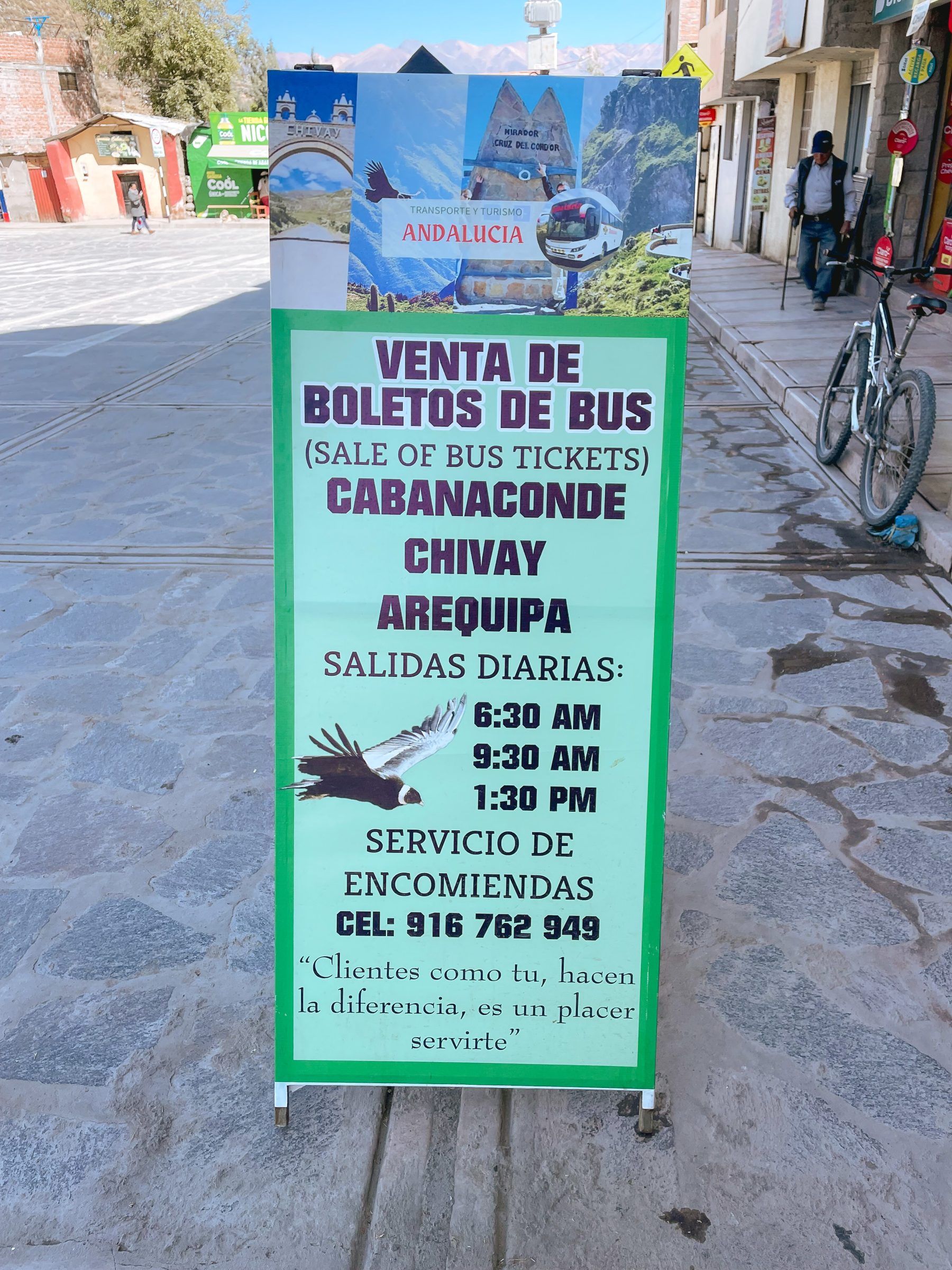 De bustijden van Cobanaconde naar Arequipa | Colca Canyon