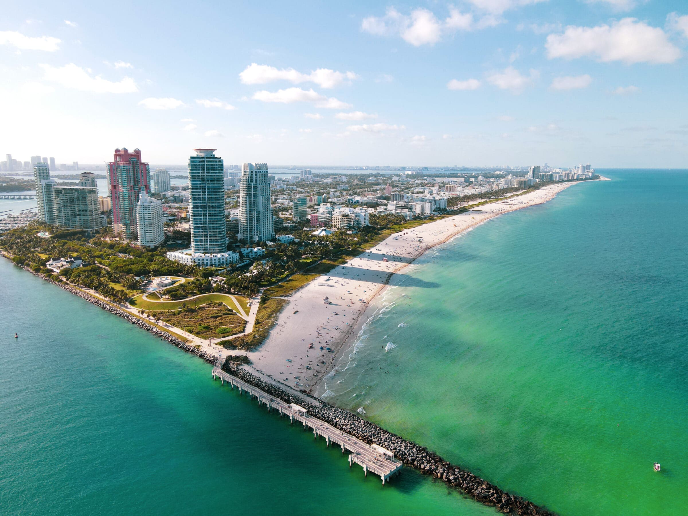 Miami beach vanuit de lucht met een drone | Hoogtepunten roadtrip New York - Key West