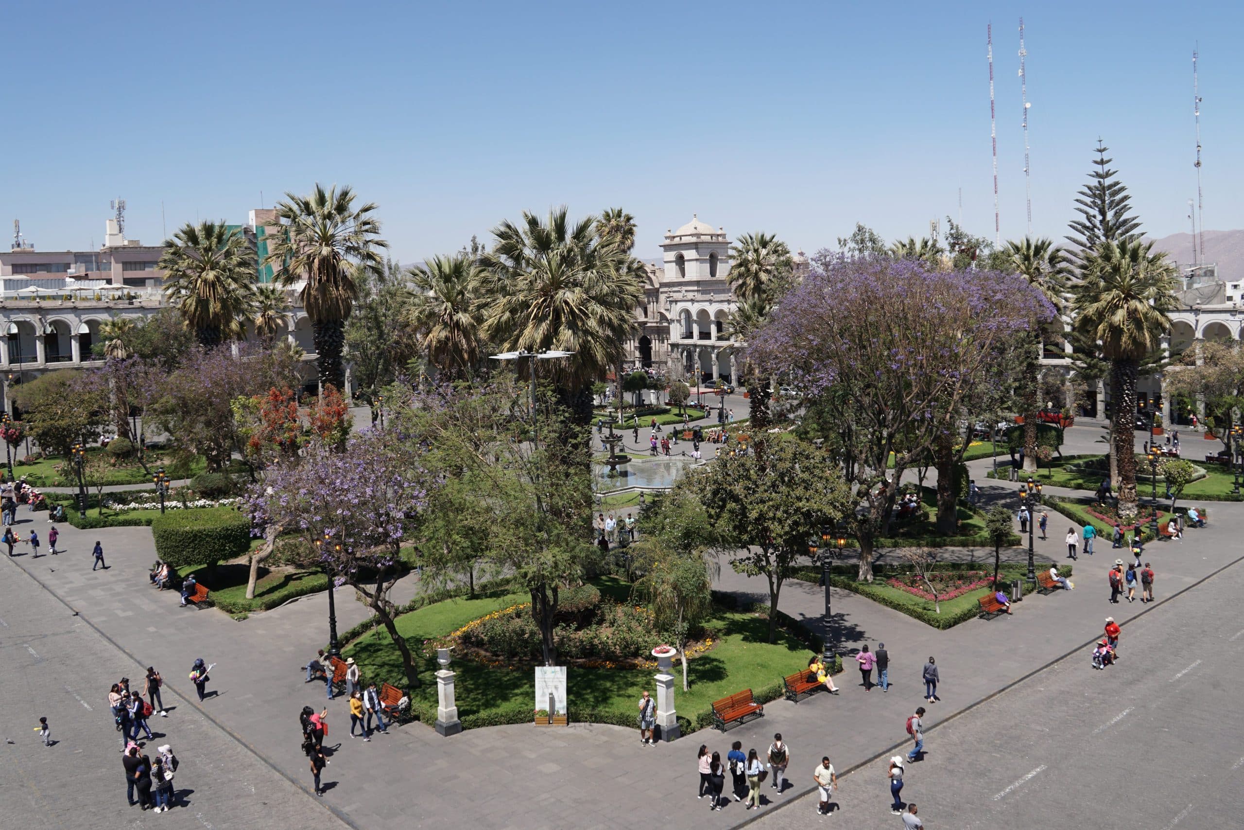 Plaza de Armas van bovenaf | Arequipa Peru
