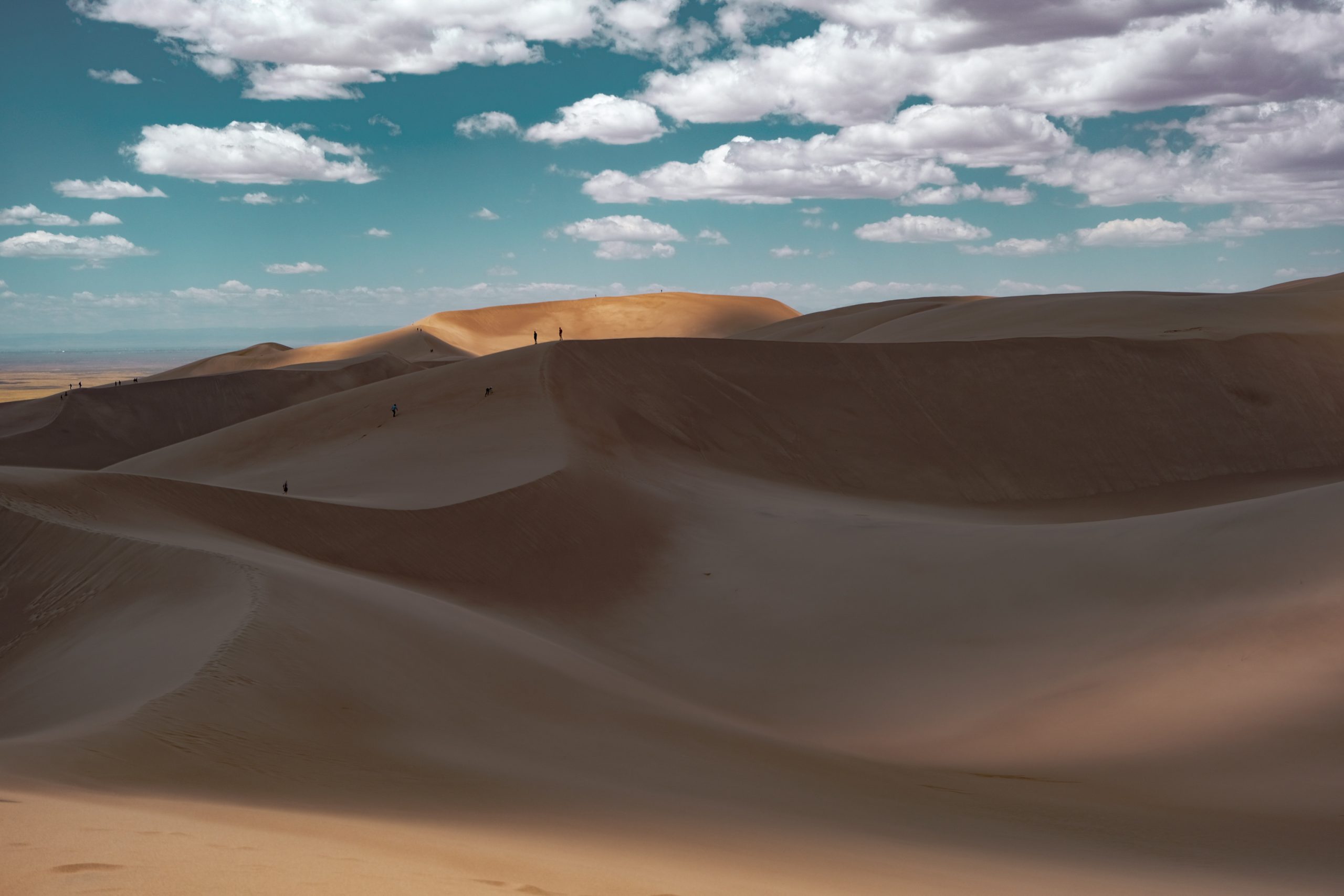 De enorme zandduinen van Great Sand Dunes National Park, het lijkt het een woestijn in het Midden-Oosten