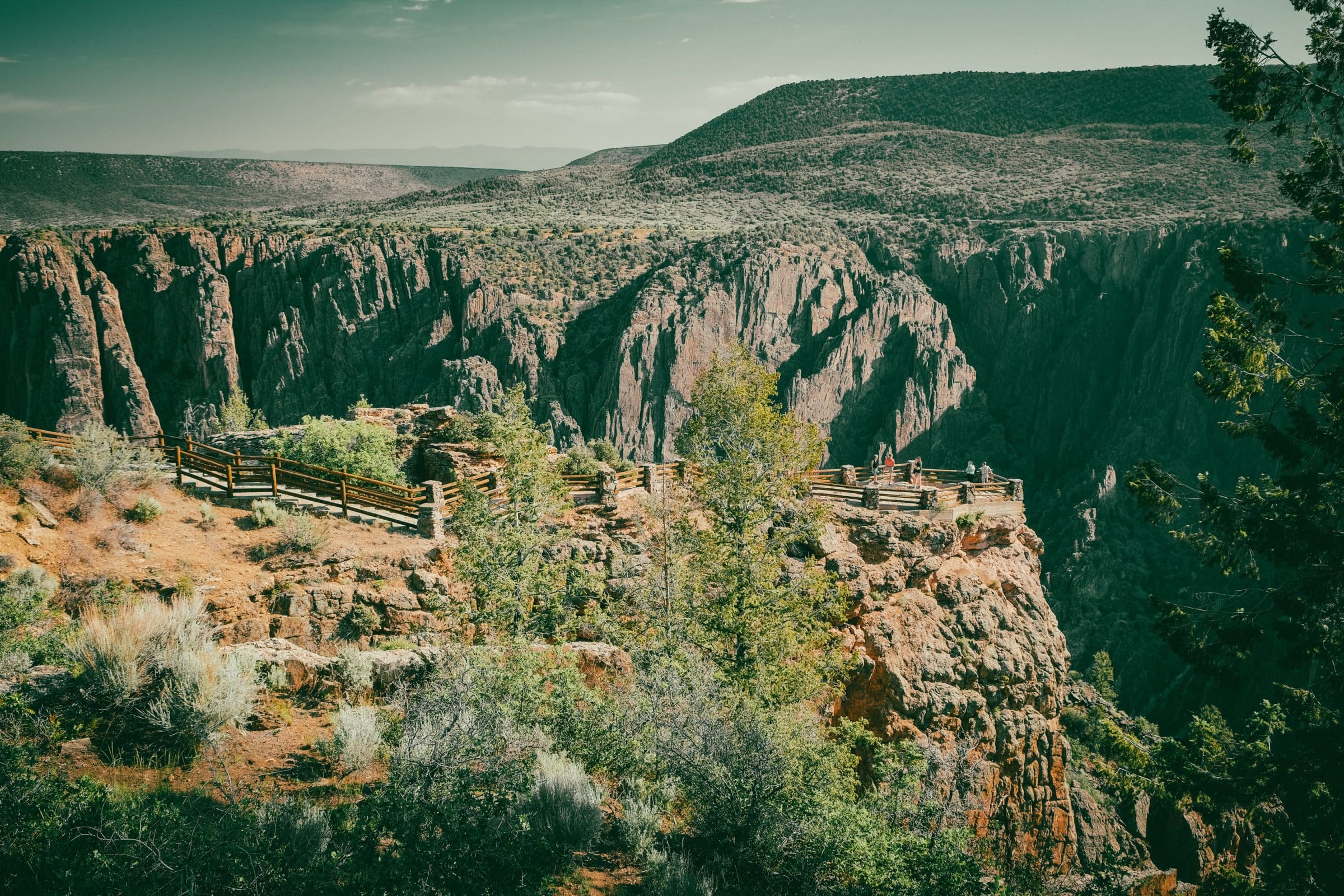 Eén van de uitzichtpunten in Black Canyon of the Gunnison National Park