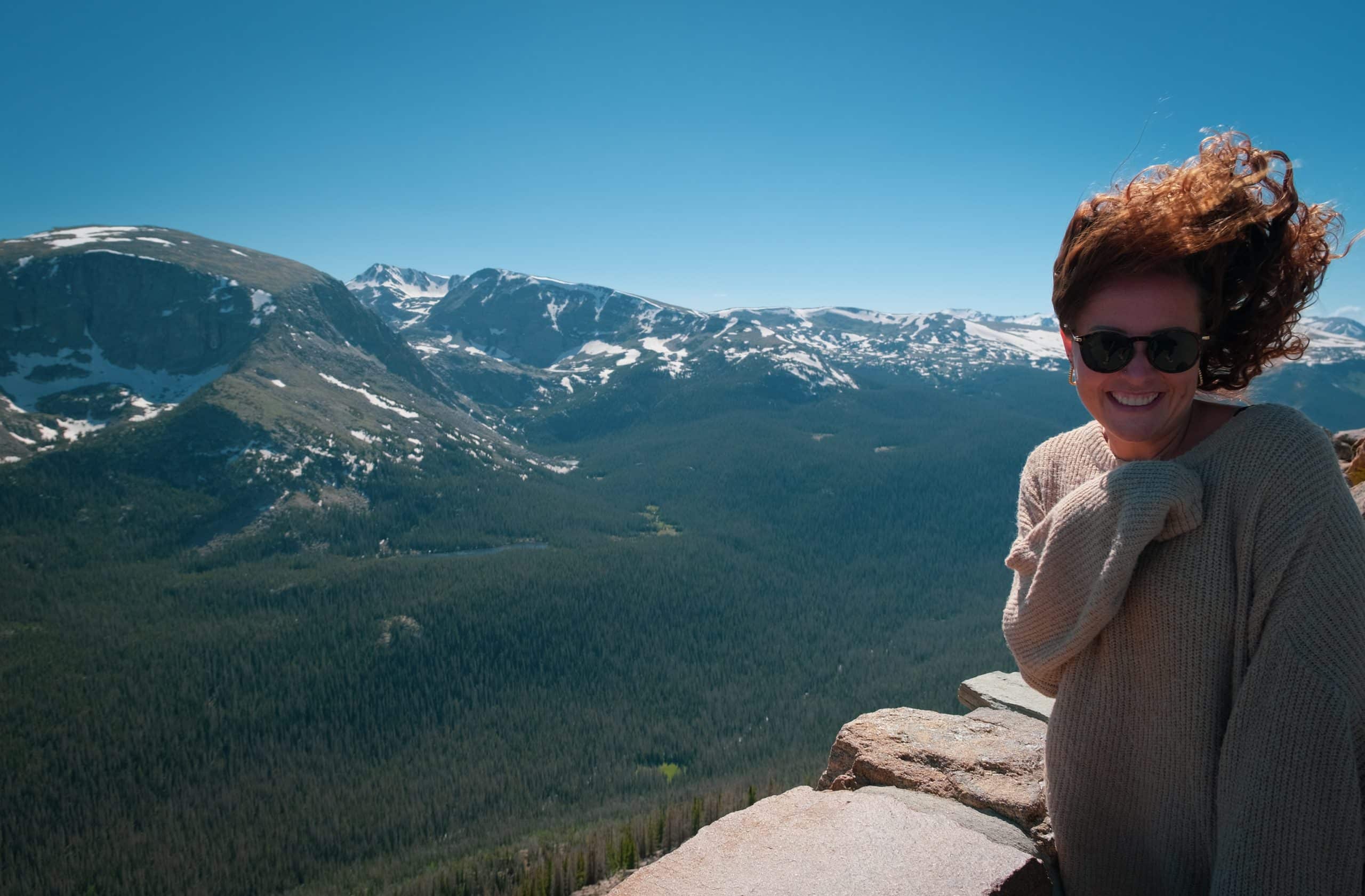 Nok et utsiktspunkt, fortsatt mye vind! | Rocky Mountain nasjonalpark