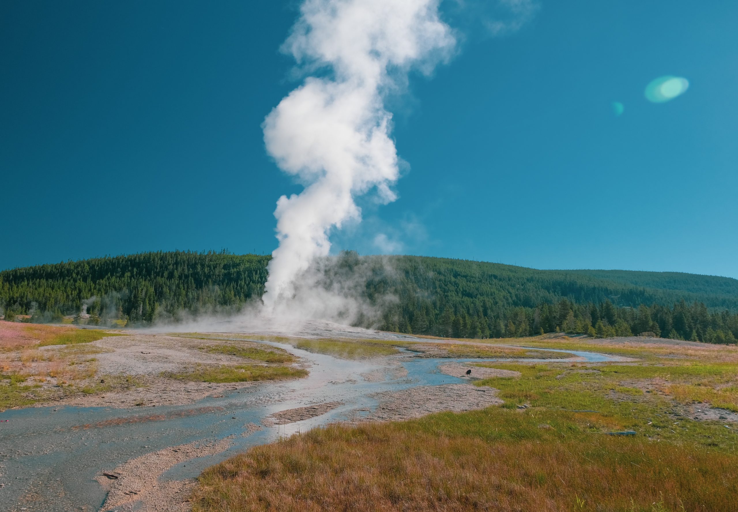 Old Faithful op een rustig moment | Tips voor Yellowstone