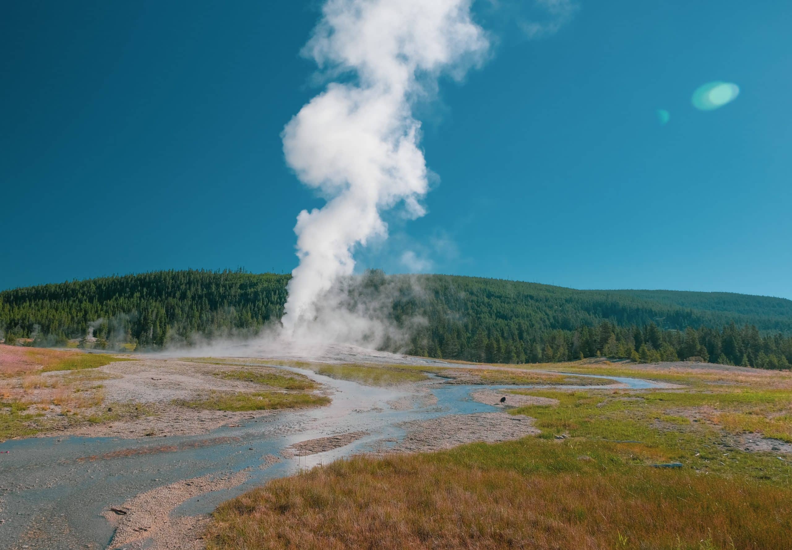 Old Faithful in 'n stil oomblik