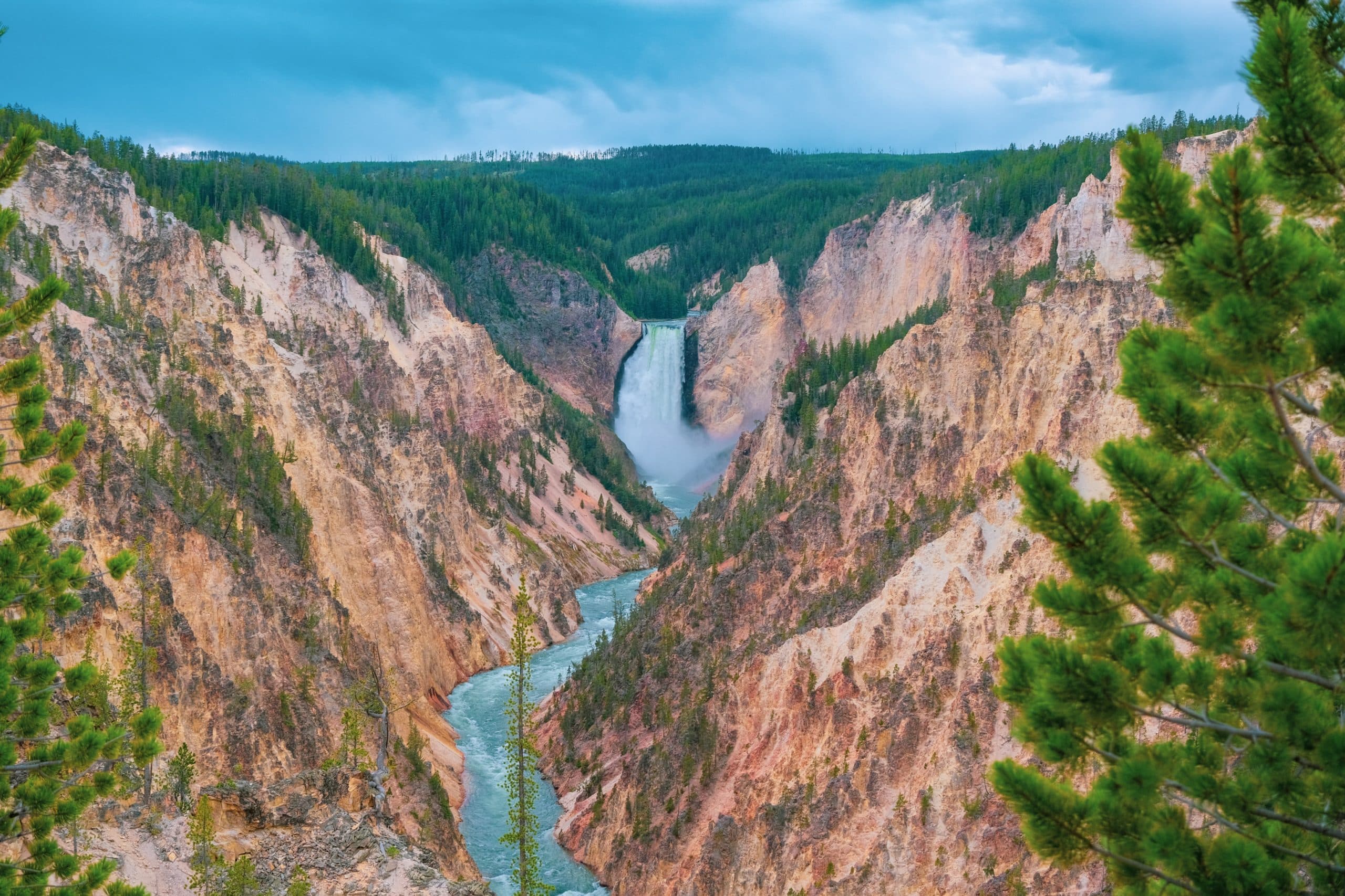 Park Narodowy Yellowstone | Niższe wodospady