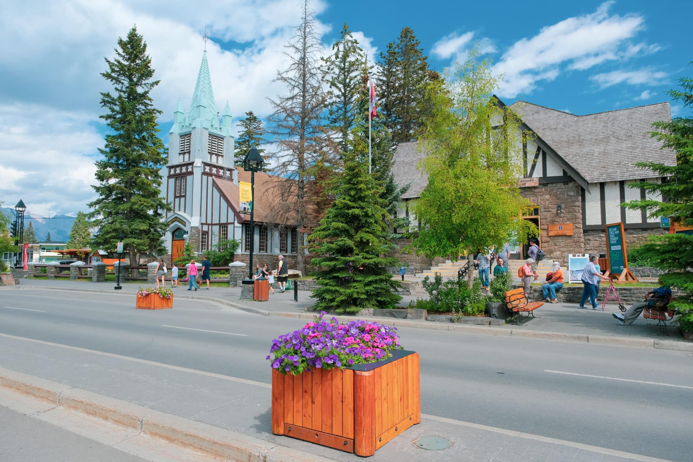 Flores em Banff | Sensação de férias no Canadá