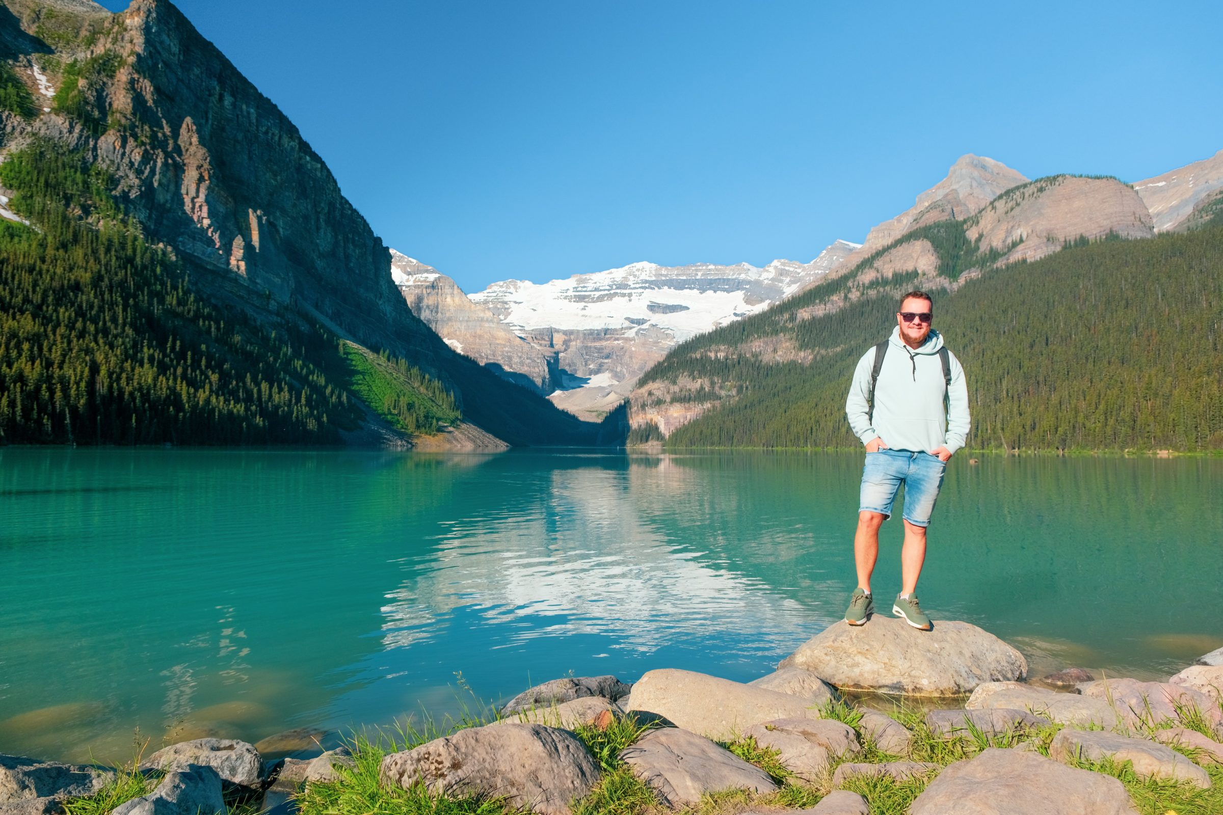 Chris in Banff National Park | Visum aanvragen Amerika en Canada