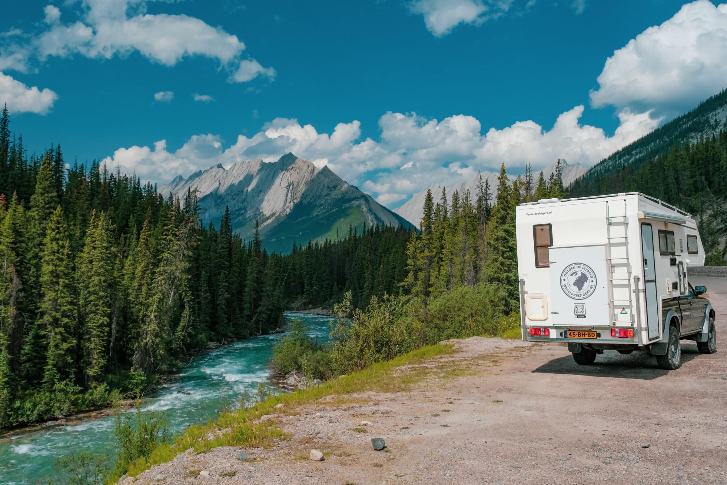 On the way to Maligne Lake