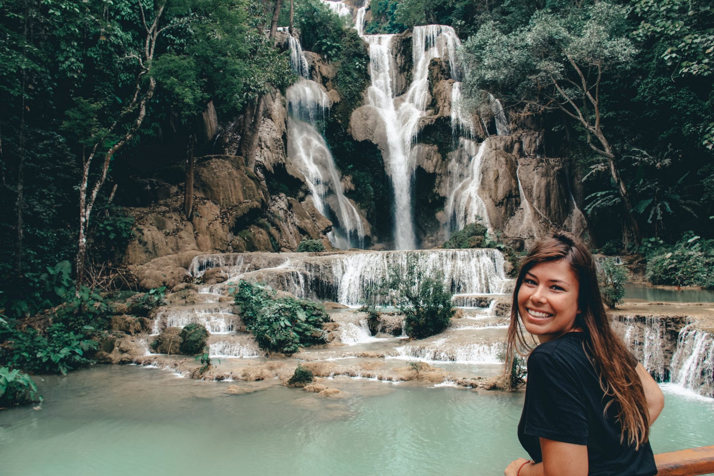 De Kuang Si waterval, Laos