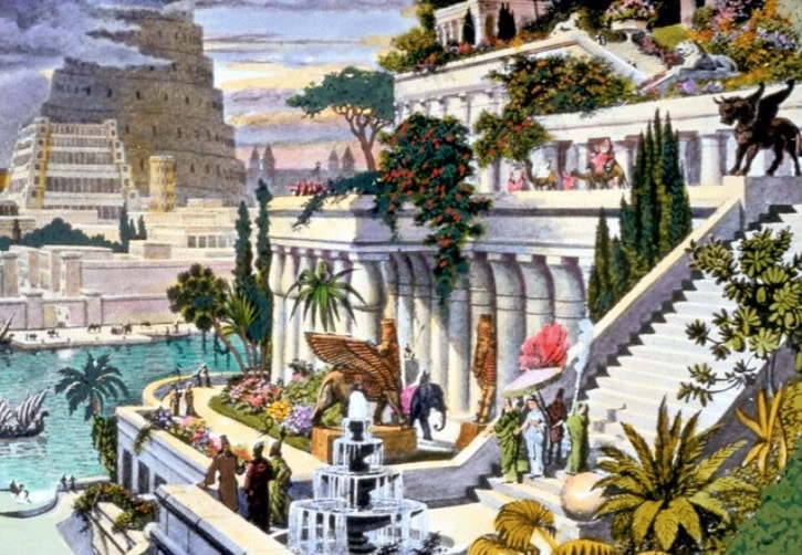 Babylons hängande trädgårdar | Bildkälla: Wikipedia