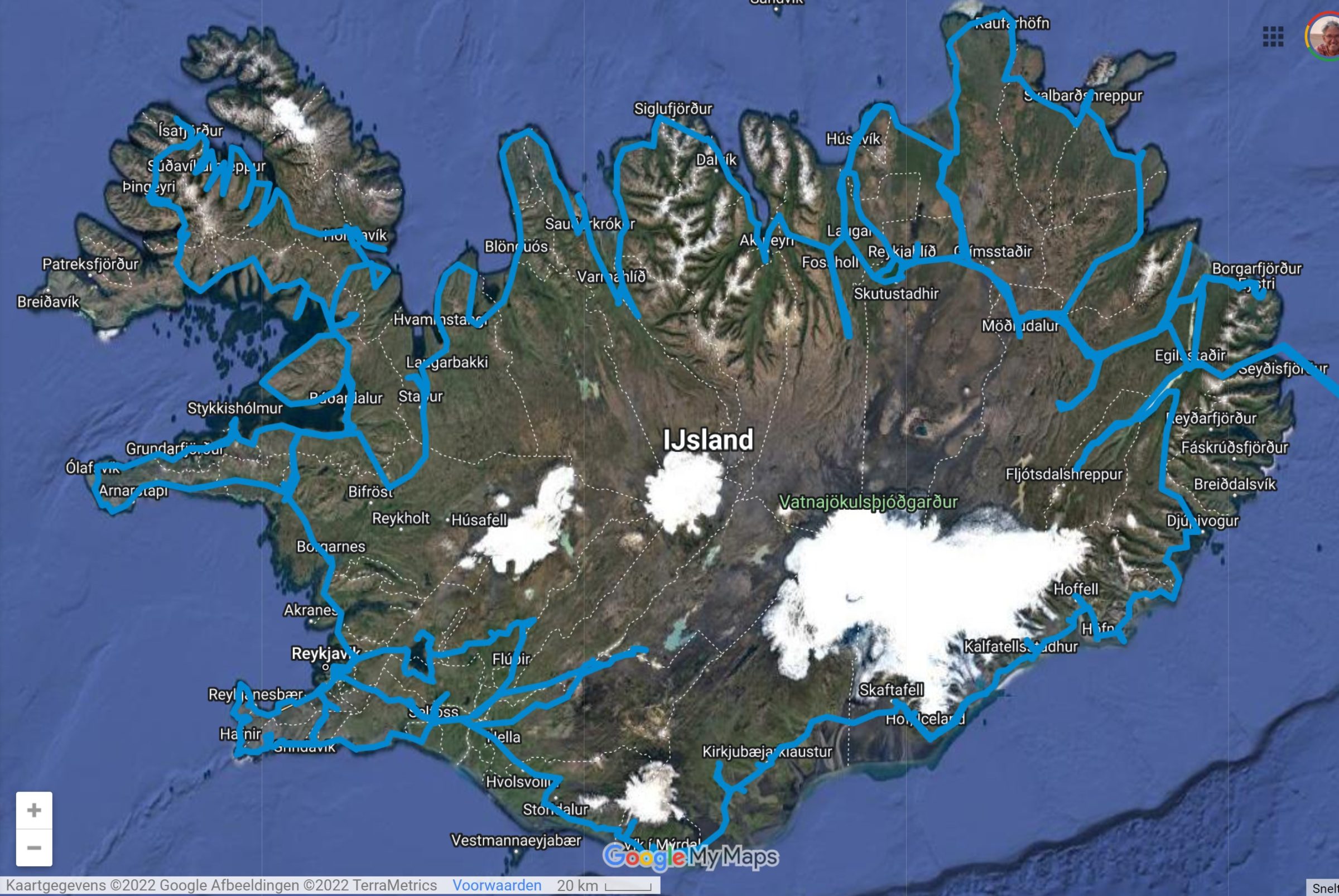 The route across Iceland | Iceland and Faroe Islands in winter