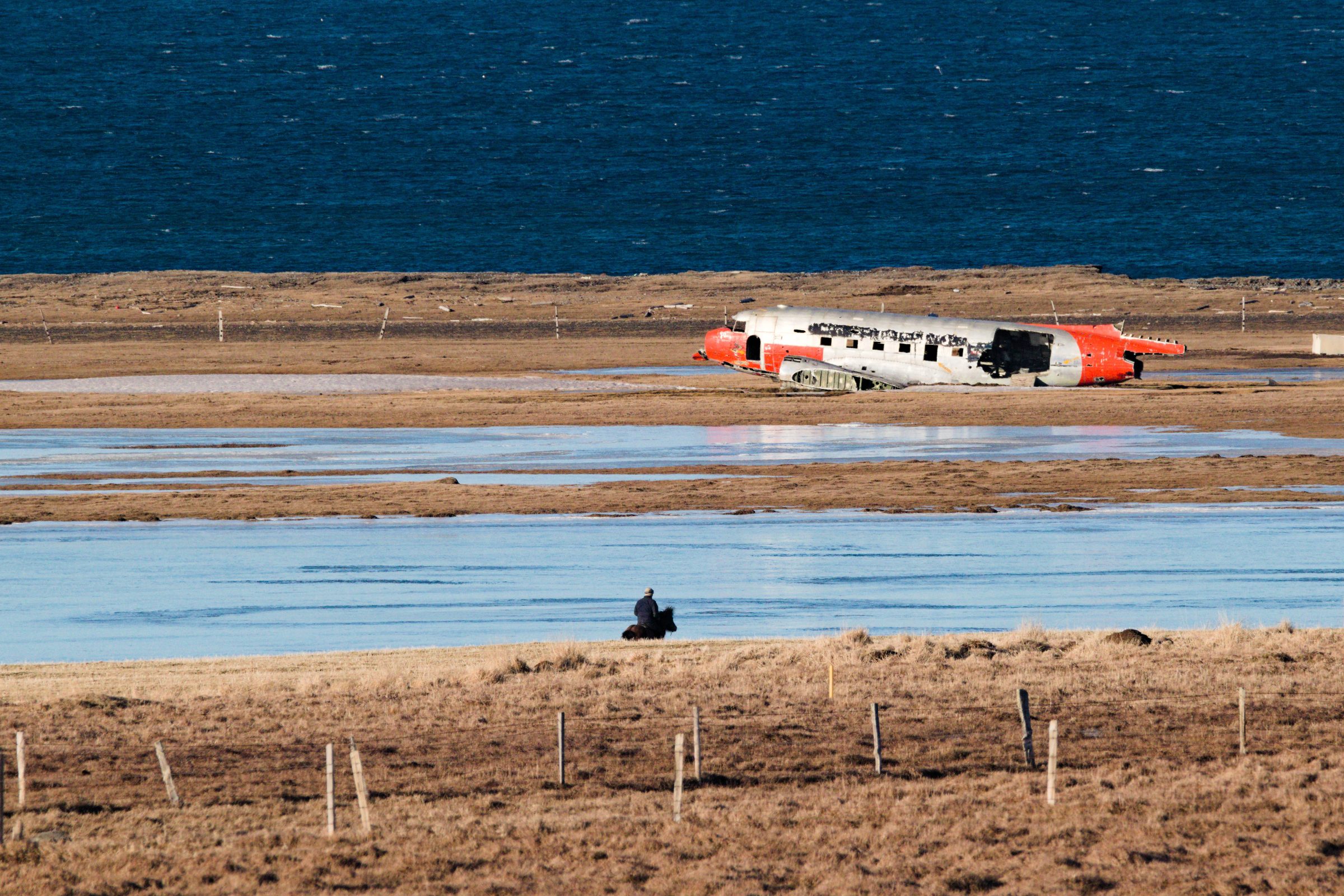 Flugzeugwrack in Island