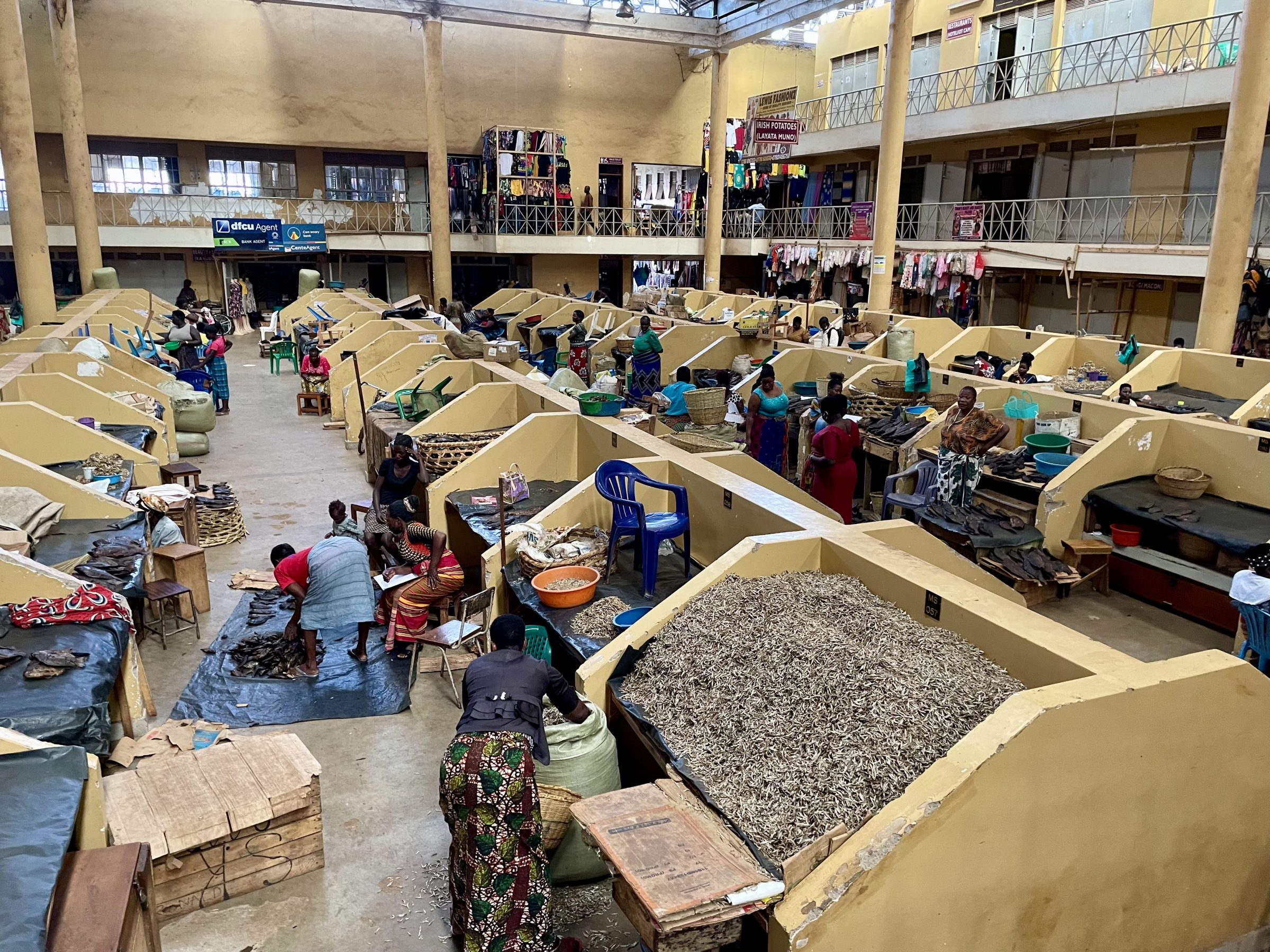 De overdekte markt in Gulu