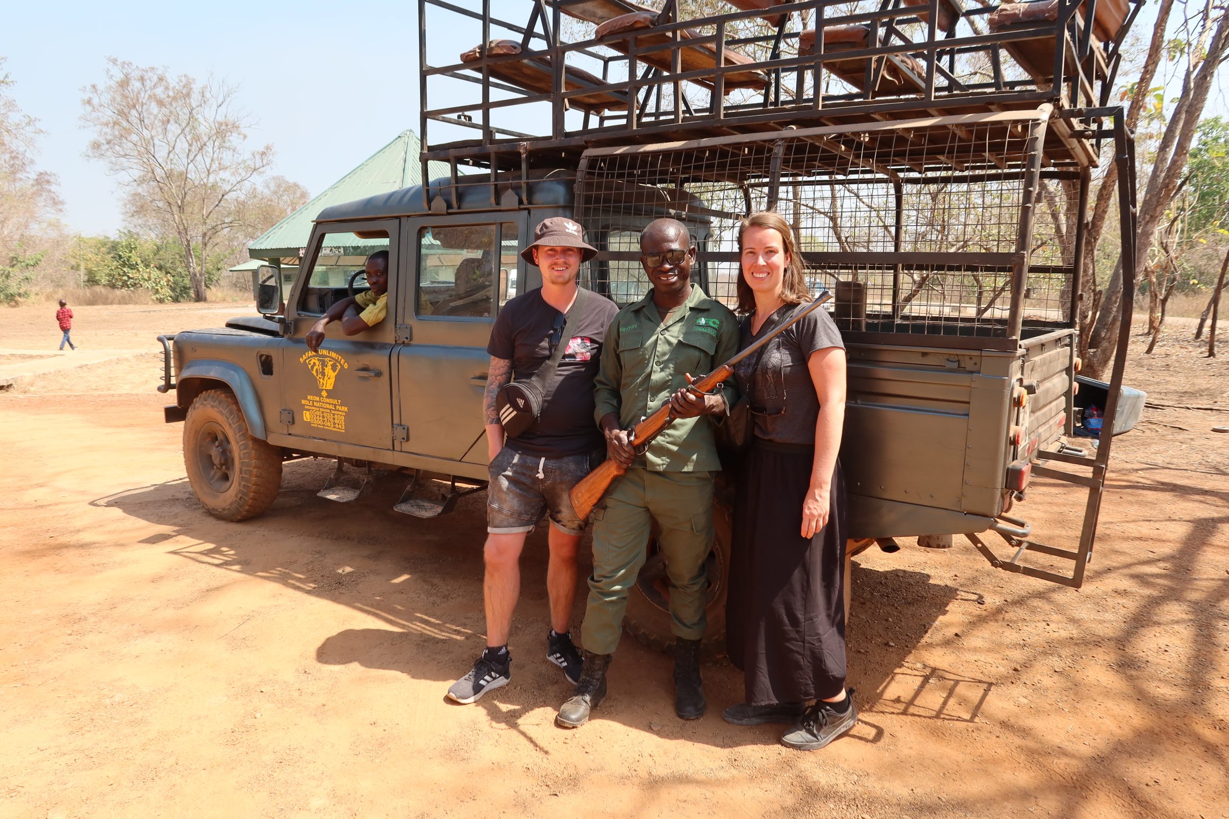 The Jeep and Ranger in the Mole National Park, Ghana.