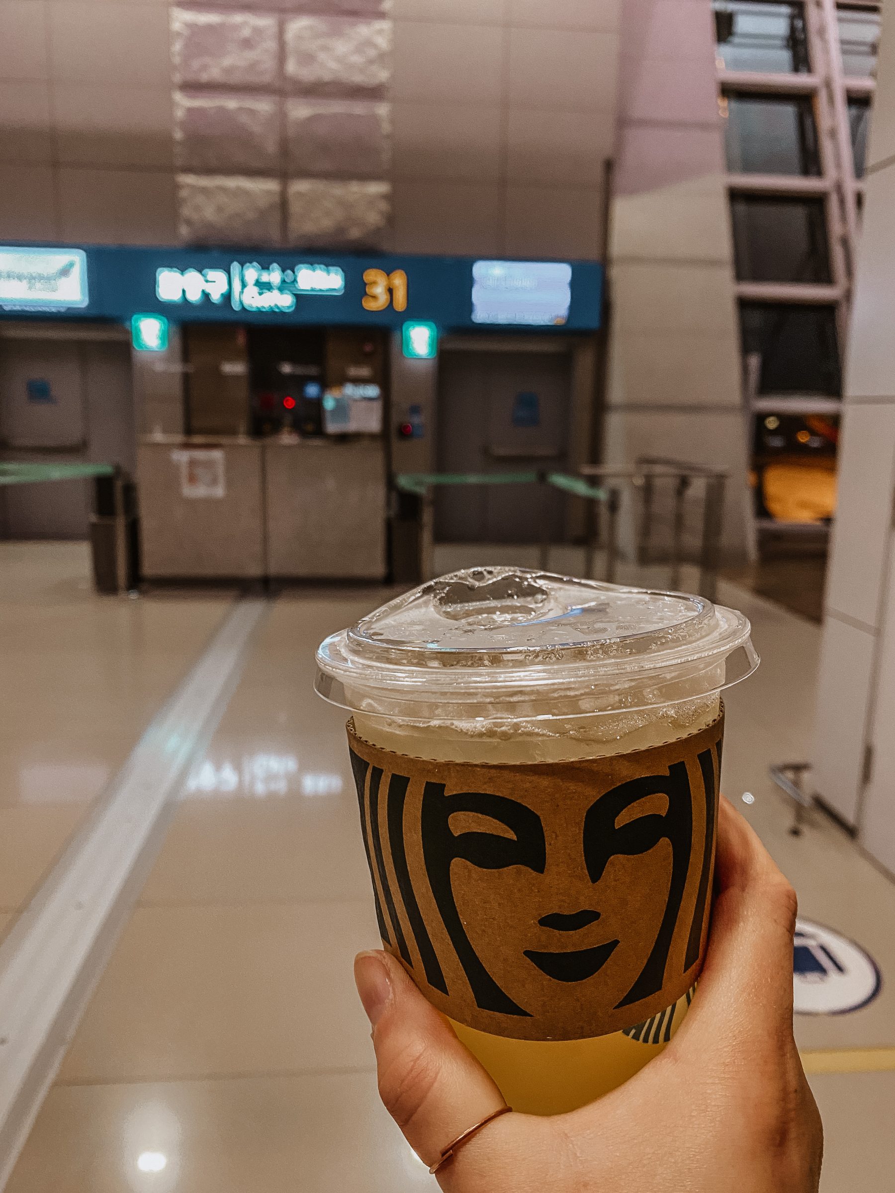 Het vliegveld in Incheon is nieuw en modern