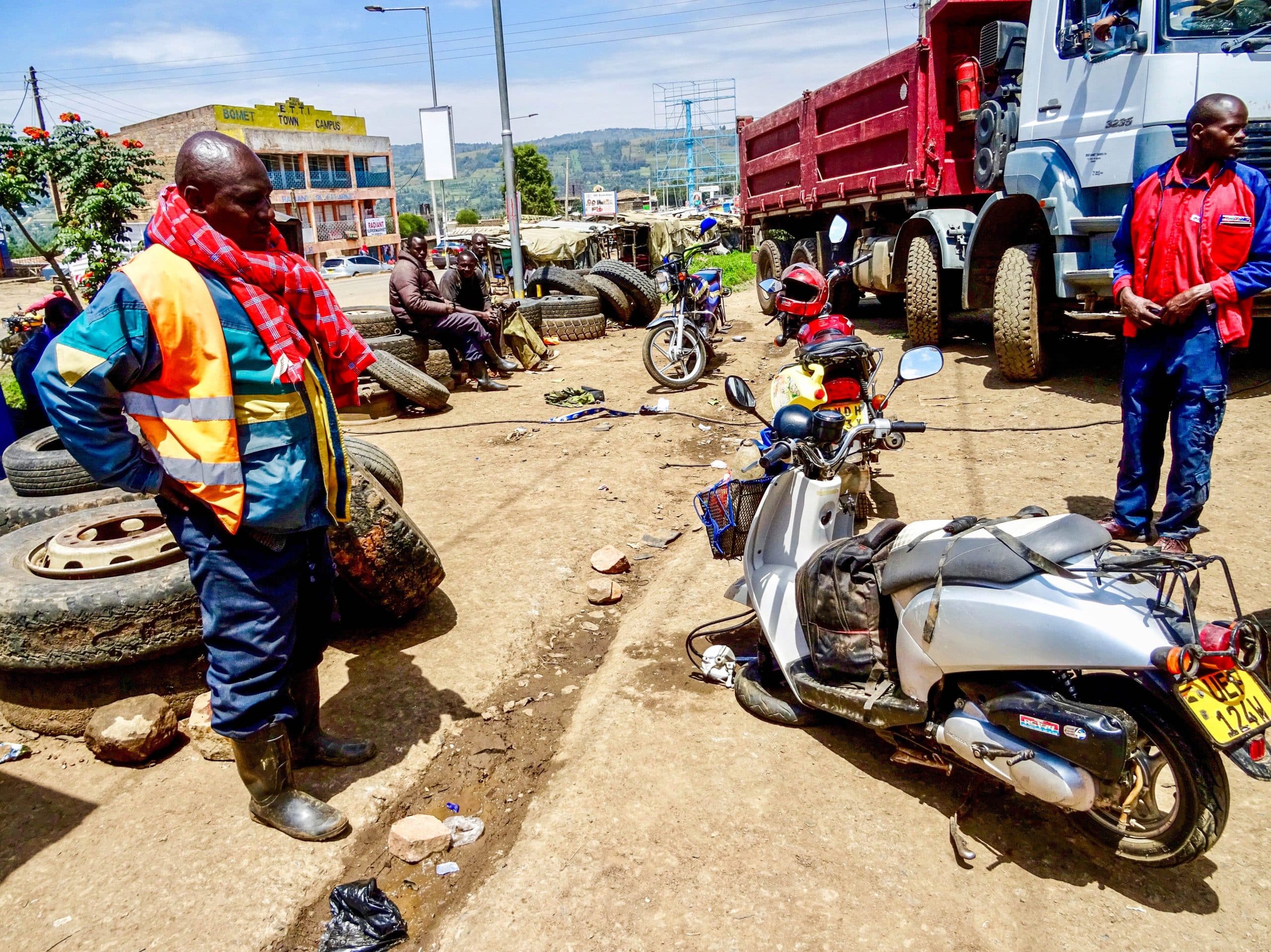 A flat tire in Bomet