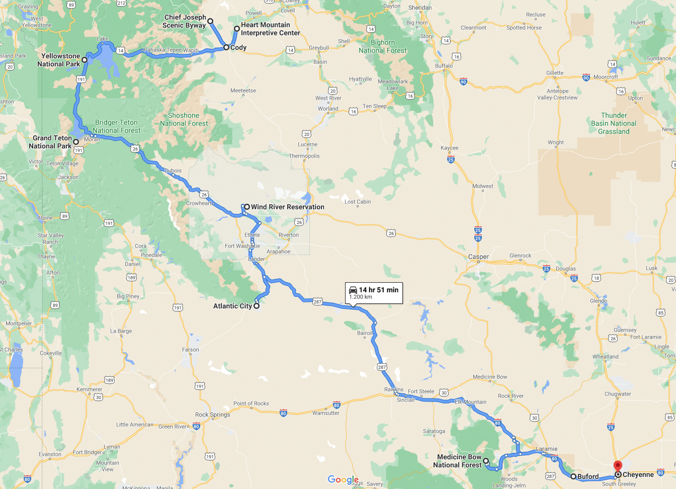 Roadtrip Wyoming partie 2 de Cody à Cheyenne
