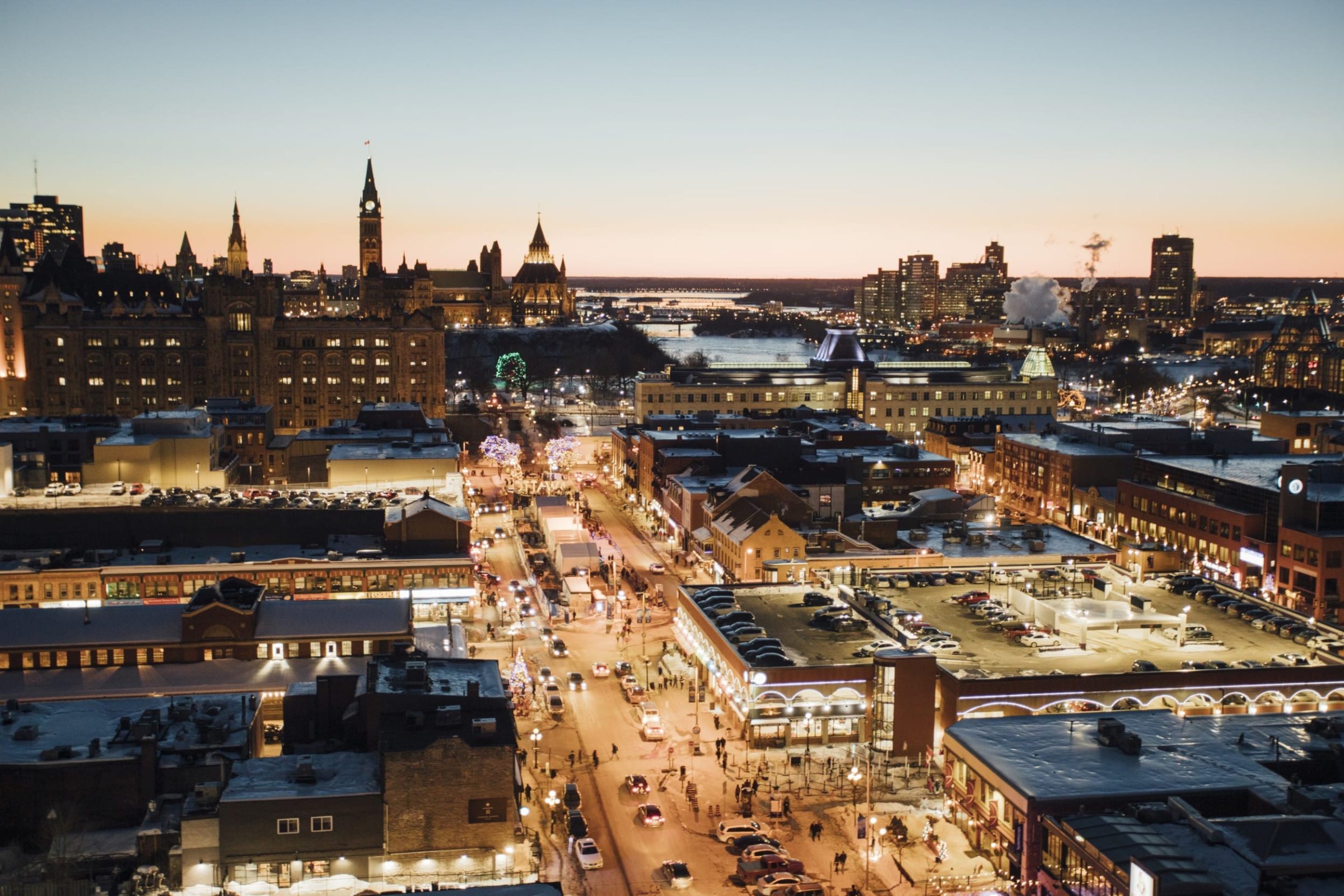 View of Byward Market from Copper Spirits and Sights | 48 uur in Ottawa | Stedentrip