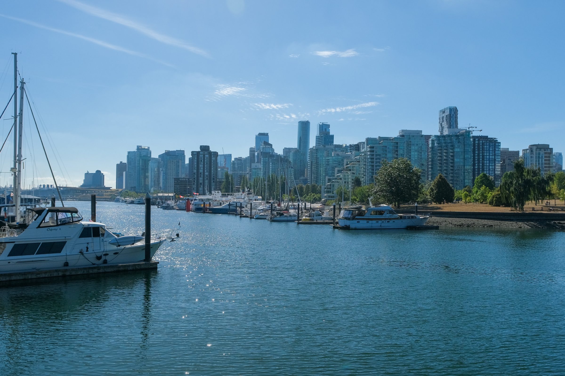 Skyline Vancouver vanaf Stanley Park | Fietsen in Vancouver
