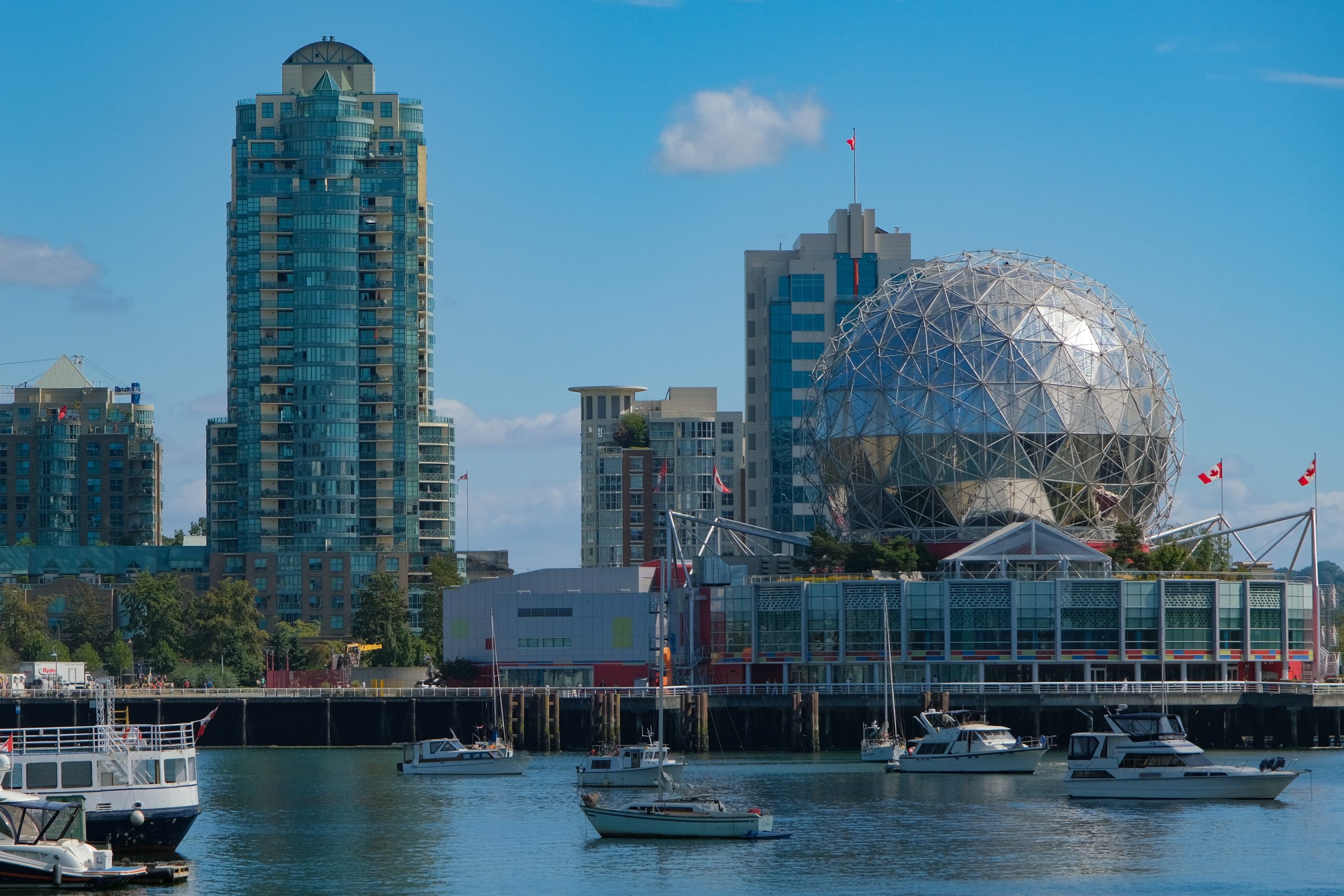 Het Science World gebouw in Vancouver
