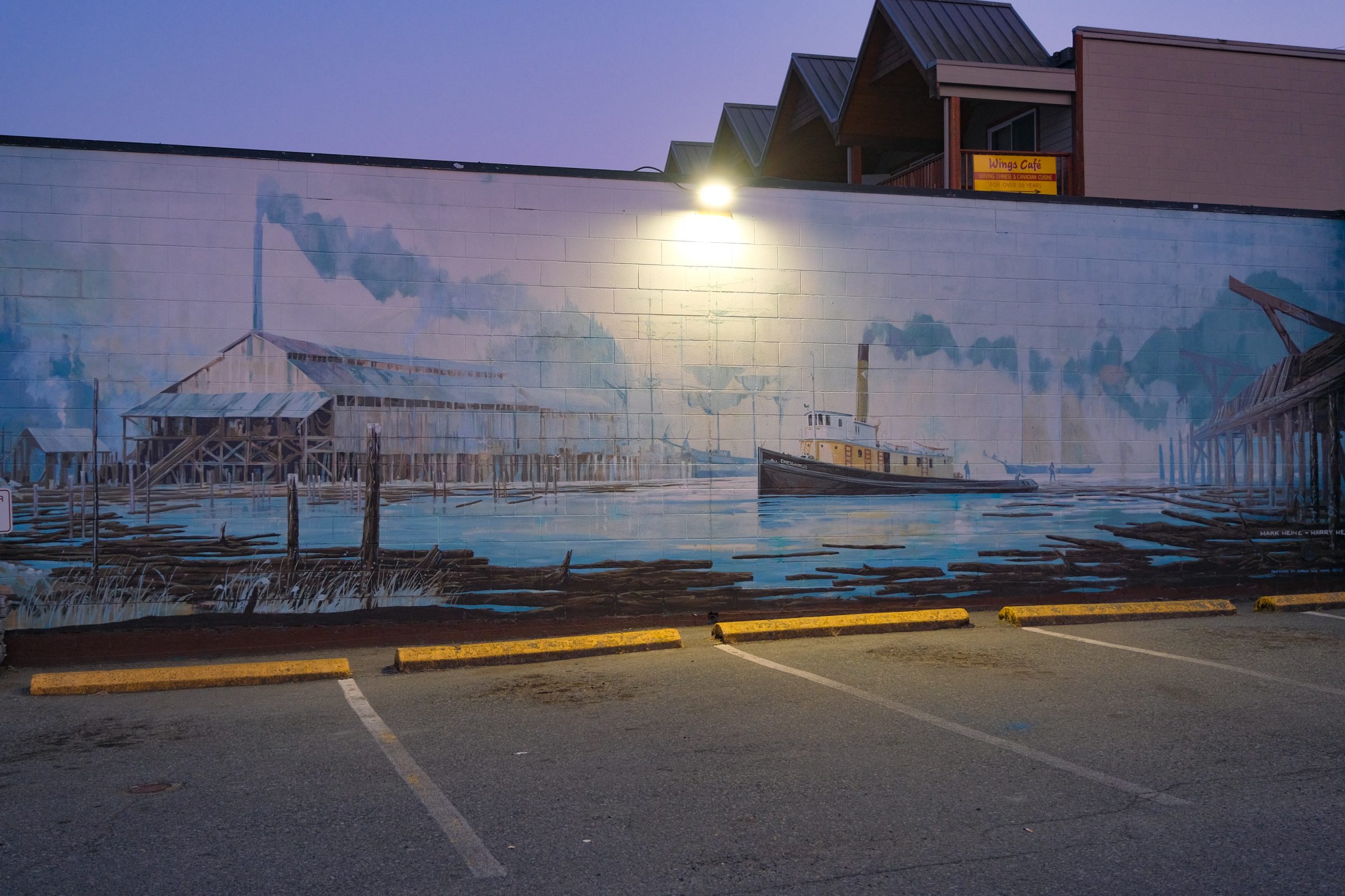 Street-Art (mural) in Chemainus, Vancouver Island