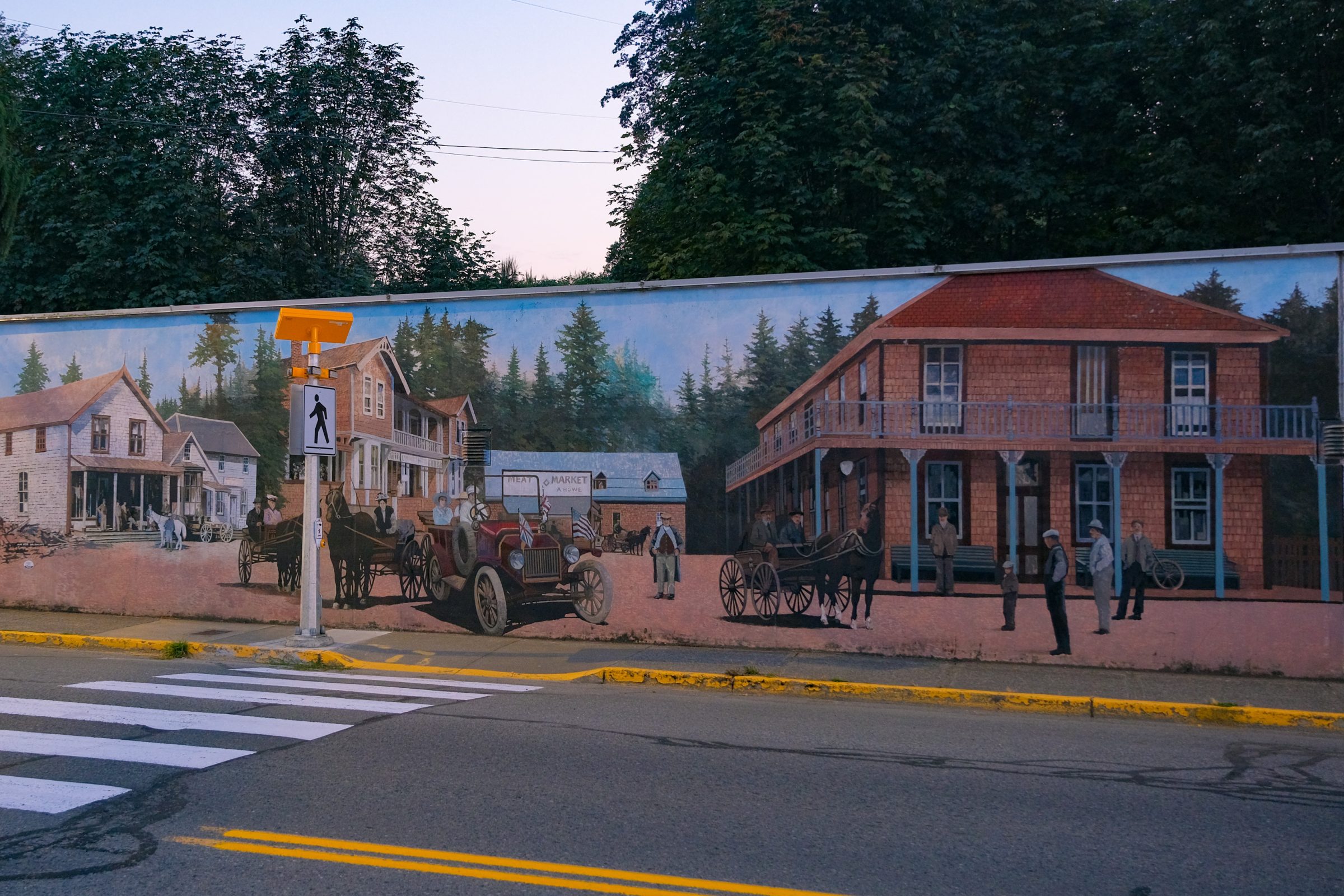 Street-Art (mural) in Chemainus, Vancouver Island