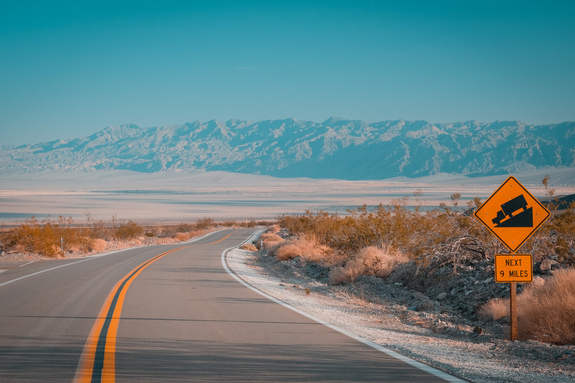 In Death Valley, chances are your engine will get hot. Keep a close eye on the temperature of your engine.