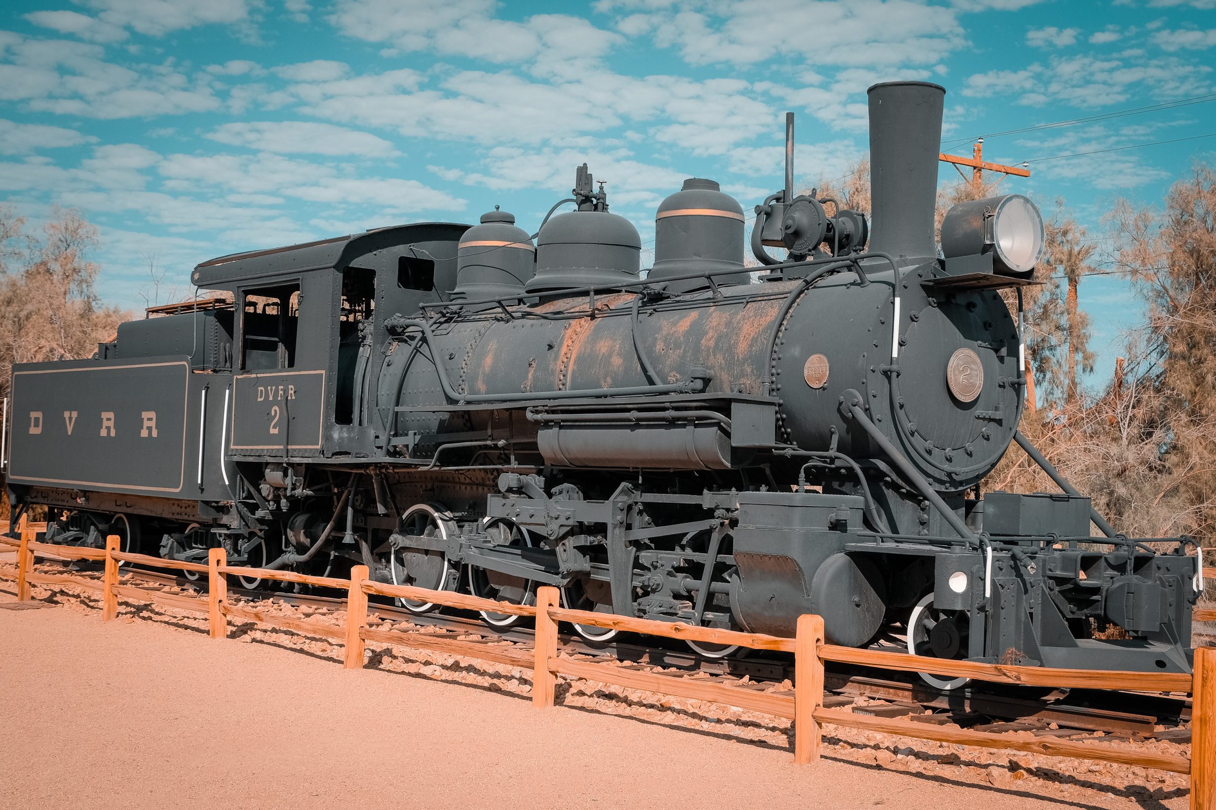 The old stream train at Furnace Creek | Tips for Death Valley