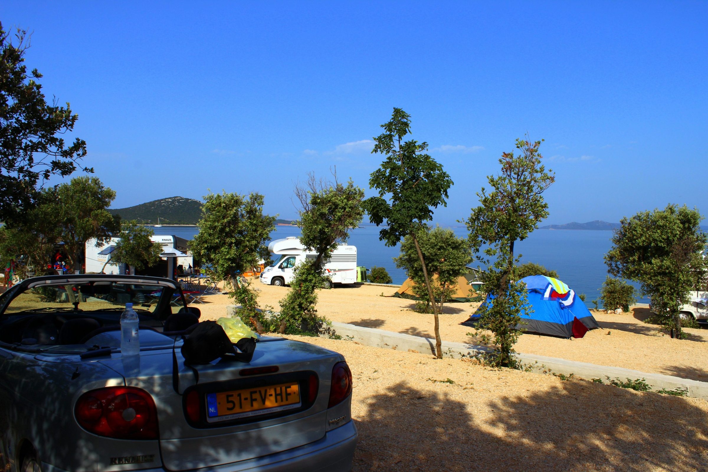 Camping bij de Kornati eilanden