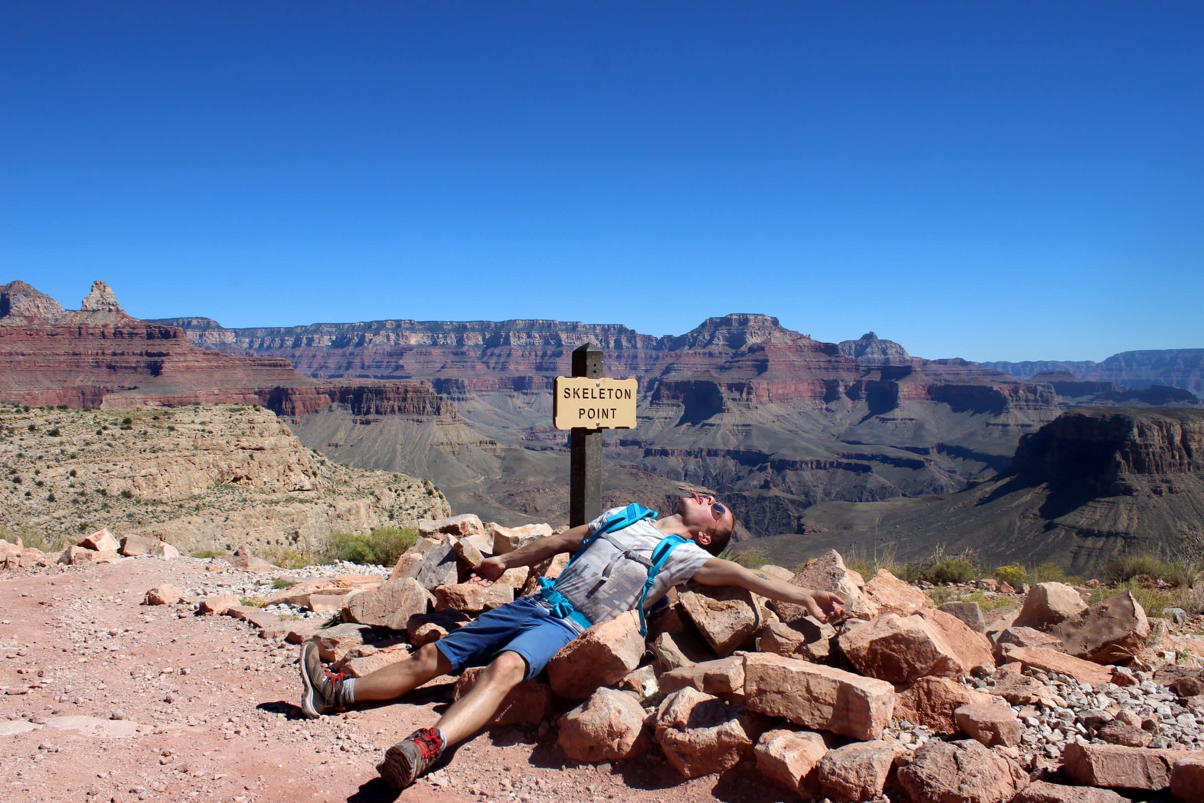 Doodmoe bij Skeleton Point - Hiken in de Grand Canyon, 2018
