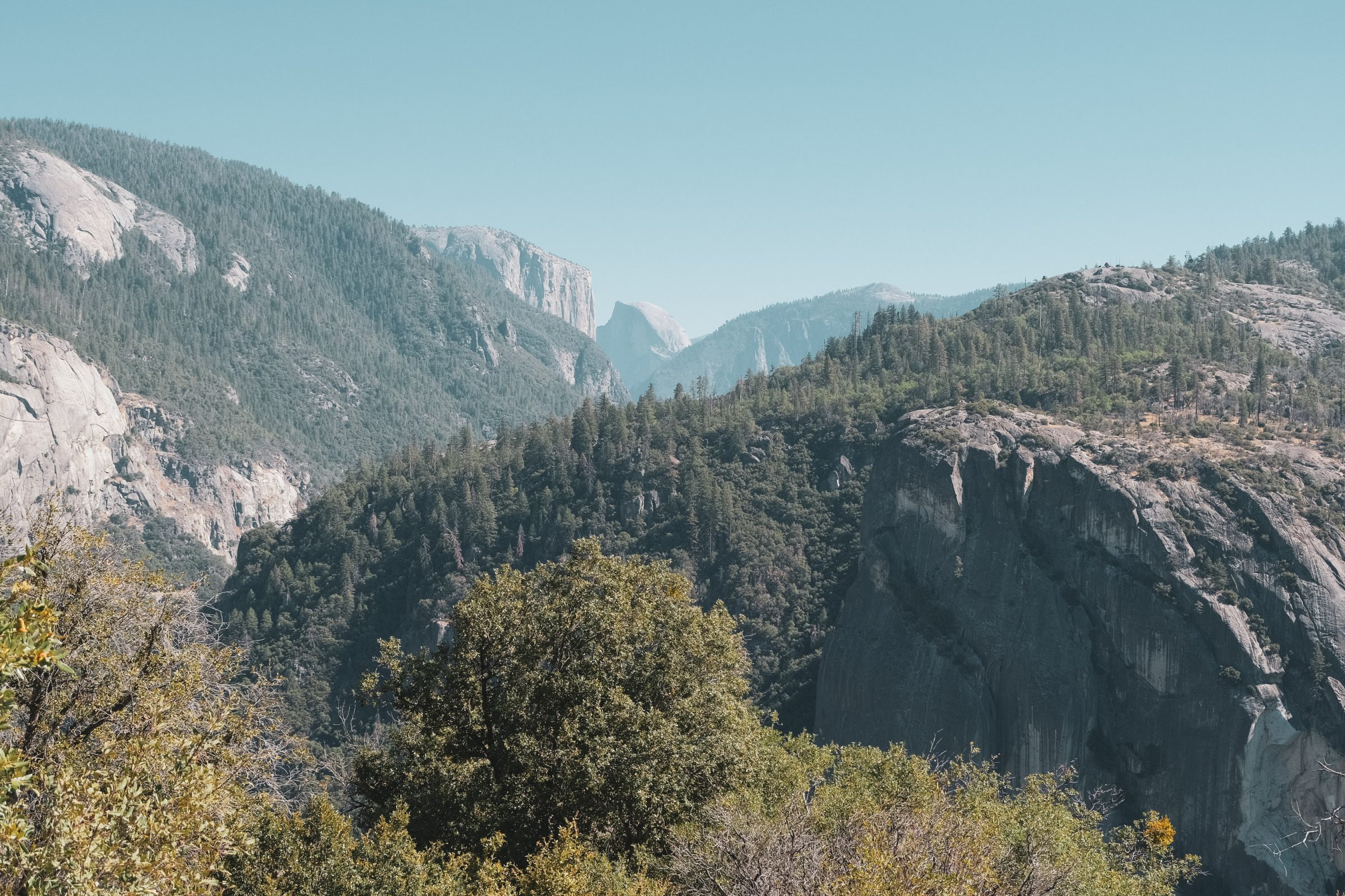 Yosemite Valley Vista Point på Big Oak Flat Road, på vei til Yosemite Valley